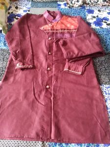 Brown Kurta Pajama Set For Traditional Occassions.