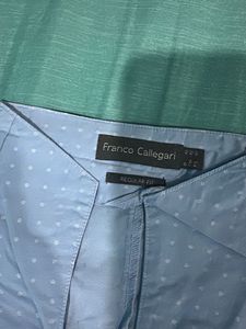 Light Blue Polka Dot Button-Up Shirt