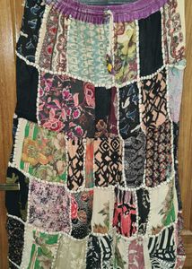 Bohemian Patchwork Maxi Skirt