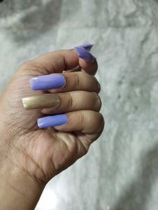 lavender &amp; Gold Press-On Nails