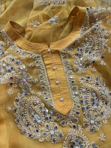 Beautiful Yellow Embroidered Kurta Set