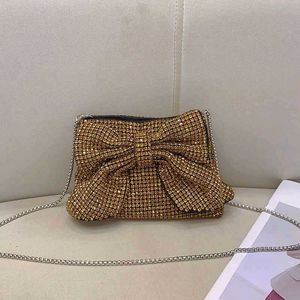 Women Luxury Rhinestones Knot Evening Bag Crystal