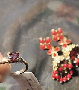 Red &amp; Gold Ethnic Earrings &amp; Ring✨❤️