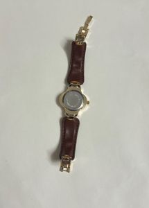 Elegant Gold &amp; Brown Leather Watch