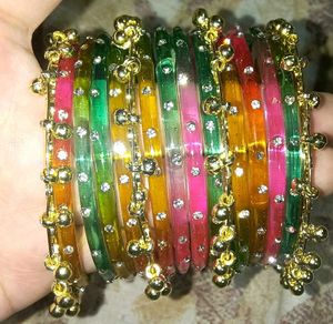 Vibrant Bangle Set with Charms