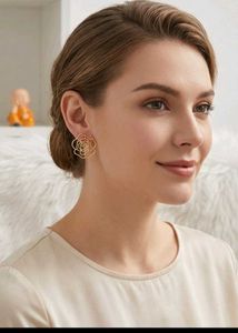 Elegant Rose Stud Earrings
