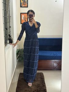 One Side Leg Cut Stright Frock