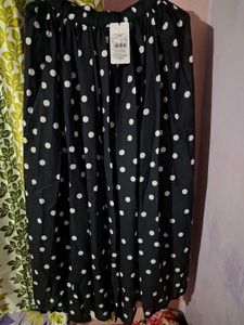 Shein Polka Dot A- line Long Skirt