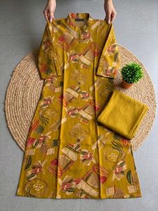 Turquoise Floral Kurta Set