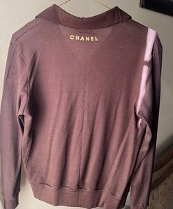 vintage Chanel Zip-Up Knit top