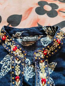 Blue Floral Kurti