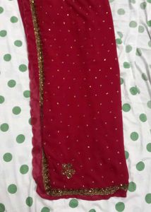 Beautiful Red Embellished Saree