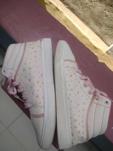 Cute Pink High Top Sneakers