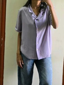 Elegant Lavender Striped Blouse