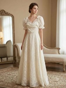 Elegant Off-Shoulder Cream Dress