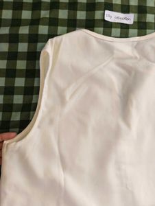 SALE❗Simple Sleeveless Cream Top