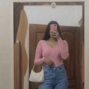 any 199 Sparkly Navy Blue Long Sleeve Top