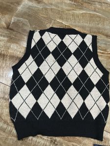 Vintage Argyle Knit Sweater Vest