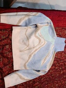 redtape Abstract Print Turtleneck Sweater
