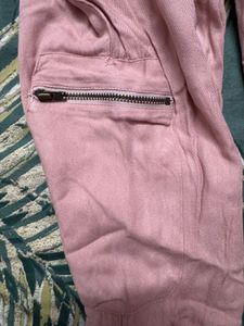 Pink Cargo Jogger Pants