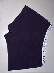 Black "LOVE" Trimmed short