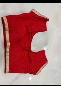 Cream &amp; Red Lehenga Choli