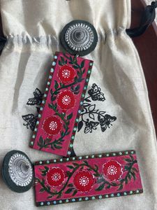 Floral Hand  Painted Handmade Earring