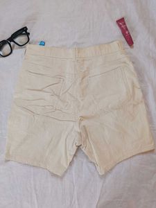 unisex cream Chino Shorts