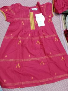 Branded cute red frock for kids