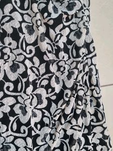 Women's Black &amp; White Floral Dress