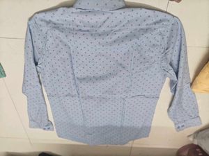 Men's Blue Printed Casual Shirt