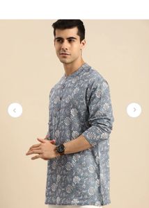 Men's Floral Print Kurta