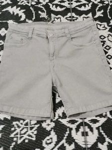 Light Grey Denim Shorts