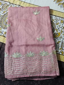 Muave Gota Patti Saree with Silver Embellishments