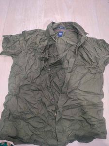 xl Men's Olive Green Casual Shirt