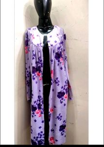 Winter Night Dress For Women Free Size/ Length 40