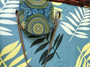 Printed Cotton Blend Sling Bag