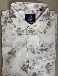 Men's Abstract Print Button-Down Shirt