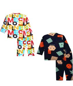 Cute Alphabet Print Pajama Set of 2