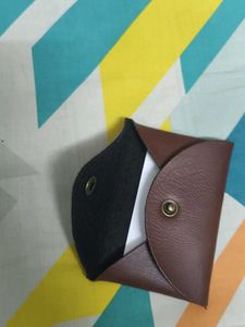 Brown Faux Leather Card Holder