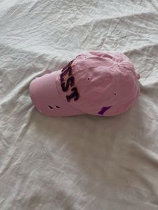 Pink Distressed "West" Baseball Cap