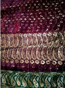 Embroidered Maroon Saree