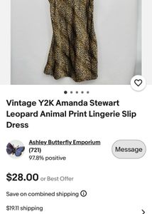 Vintage 1980s Cheetah Mini Dress