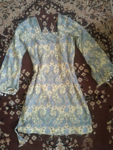 Yellow Kurta with Paisley Print