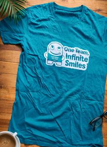 Teal "One Team, Infinite Smiles" T-Shirt