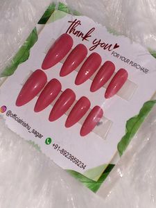 Pink Press-On Nails