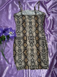 Snakeskin Mini Dress