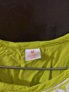 Lime Green Embroidered Kurta