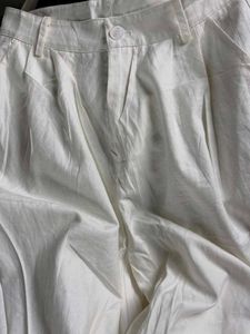 Non see through white pants