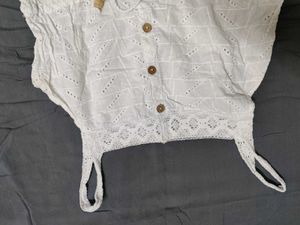 Holi Boho White Eyelet Tank Top